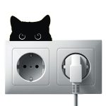 استیکر کلید و پریز طرح گربه مخفی کد STF152 | 10×6 سانتی متر | گارانتی اصالت و سلامت فیزیکی کالا