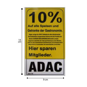 برچسب خودرو مدل 10%ADAC کد 103